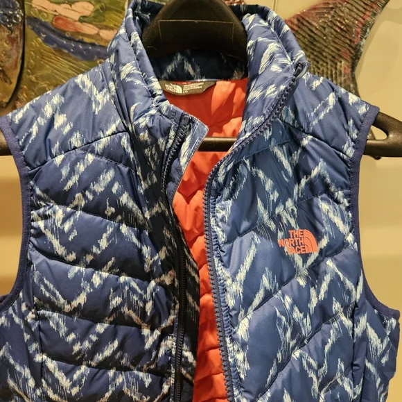 The North Face Womens Patterned Blue Vest NWT - Picture 2 of 5